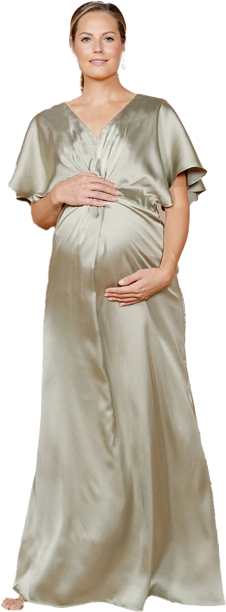 Maternity Gwen Satin Dress | Made To Order - Image 96