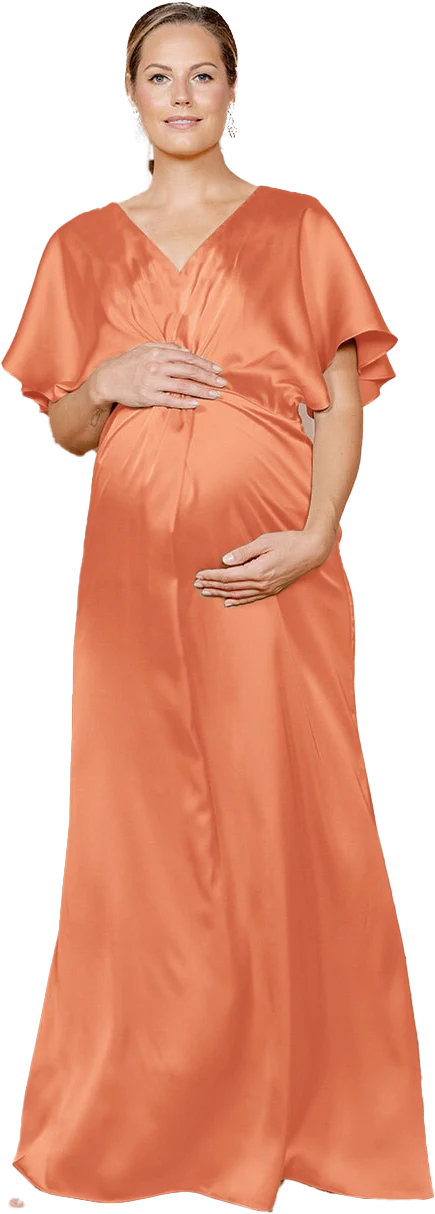 Maternity Gwen Satin Dress | Made To Order - Image 99