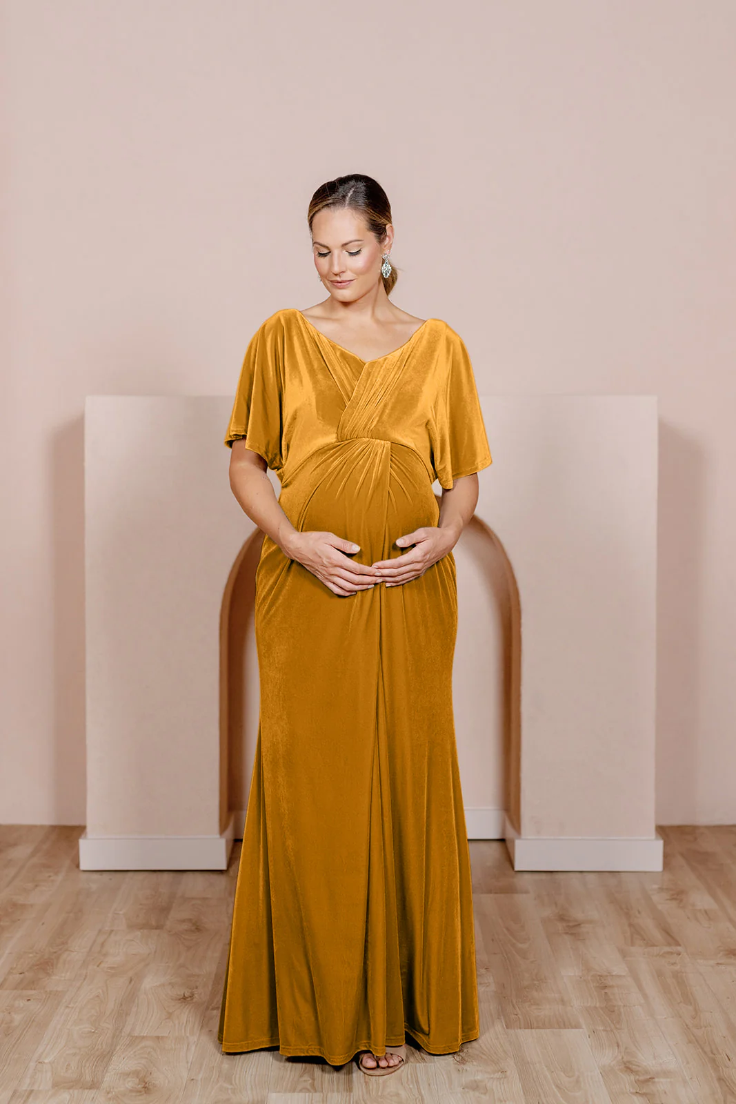 Maternity Gwen Velvet Dress | Made To Order - Image 16