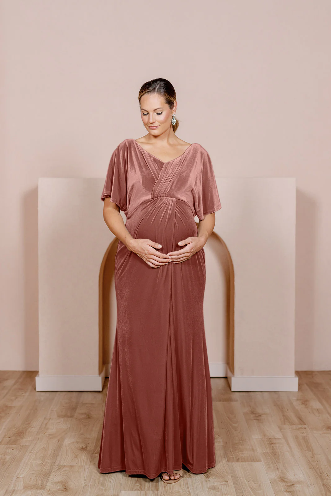 Maternity Gwen Velvet Dress | Made To Order - Image 24
