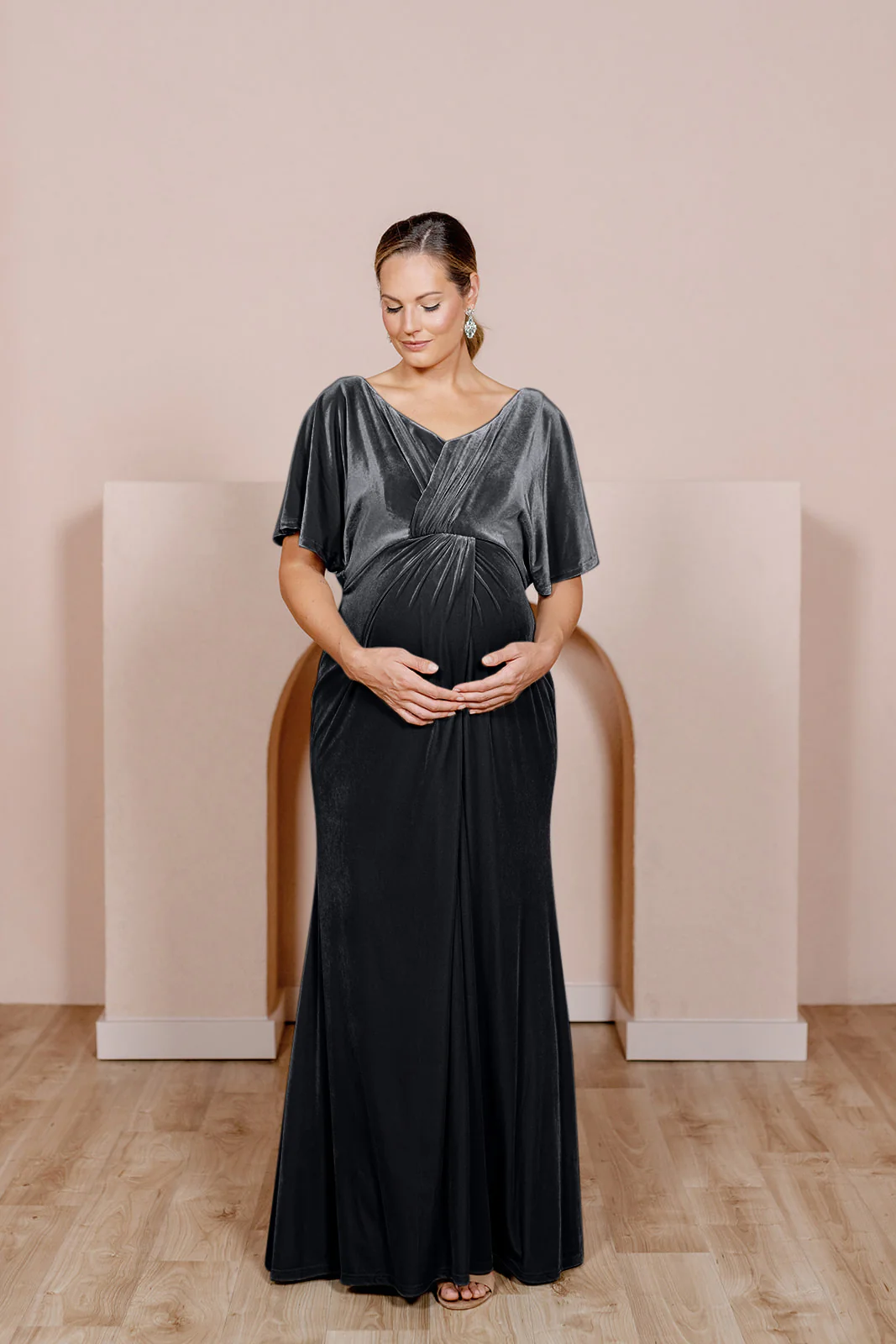 Maternity Gwen Velvet Dress | Made To Order - Image 29