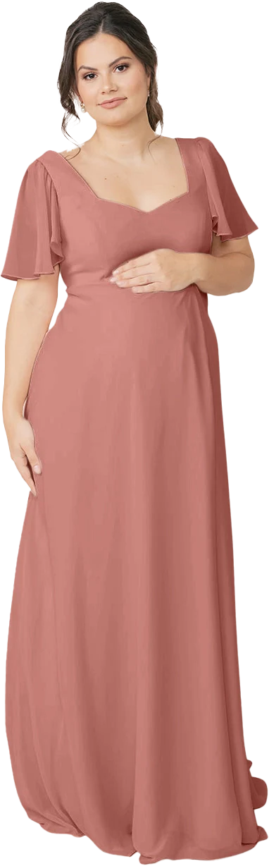 Maternity Madeline Convertible Chiffon Dress | Made To Order - Image 65