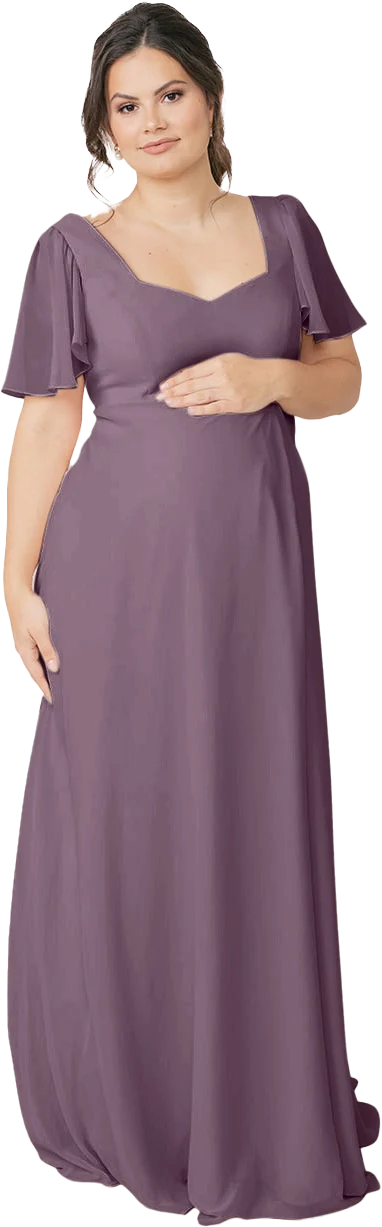 Maternity Madeline Convertible Chiffon Dress | Made To Order - Image 68
