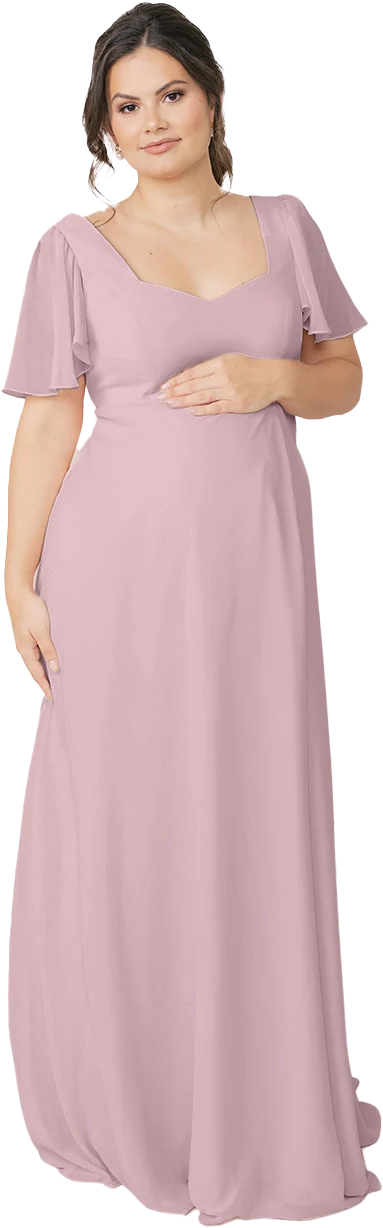 Maternity Madeline Convertible Chiffon Dress | Made To Order - Image 85