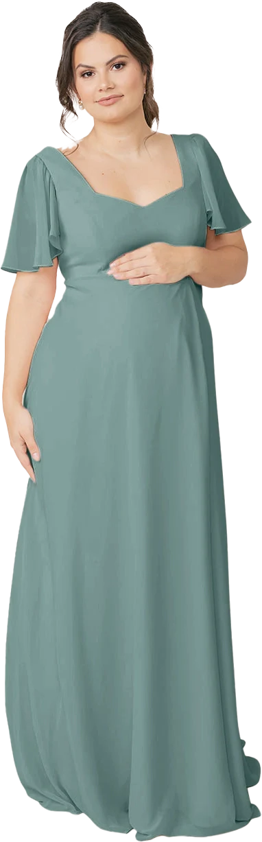 Maternity Madeline Convertible Chiffon Dress | Made To Order - Image 86