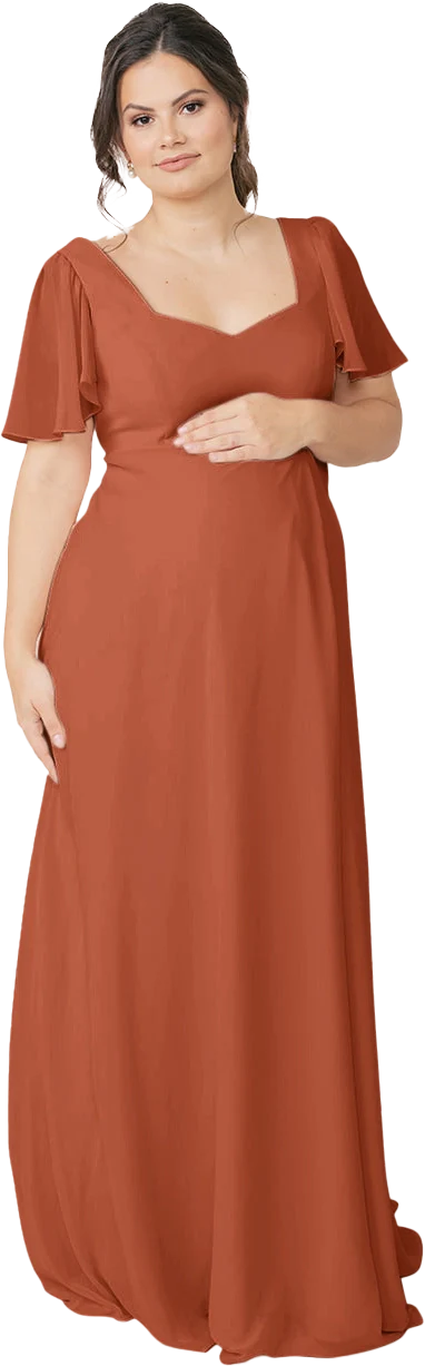 Maternity Madeline Convertible Chiffon Dress | Made To Order - Image 90