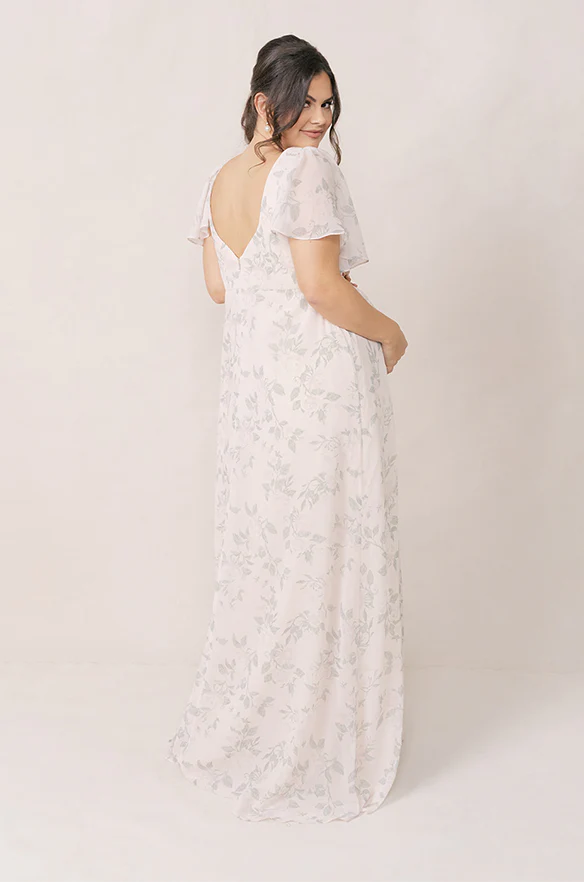Maternity Madeline Convertible Chiffon Floral Print Dress | Made To Order - Image 10