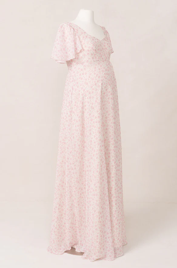 Maternity Madeline Convertible Chiffon Floral Print Dress | Made To Order - Image 9