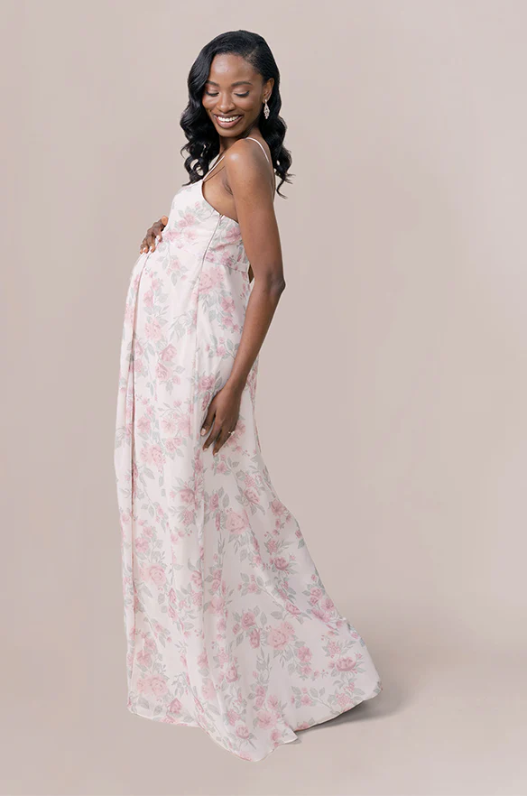 Maternity Nova Chiffon Floral Print Dress | Made To Order - Image 6