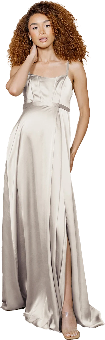 Maternity Nova Satin Dress | Made To Order - Image 100
