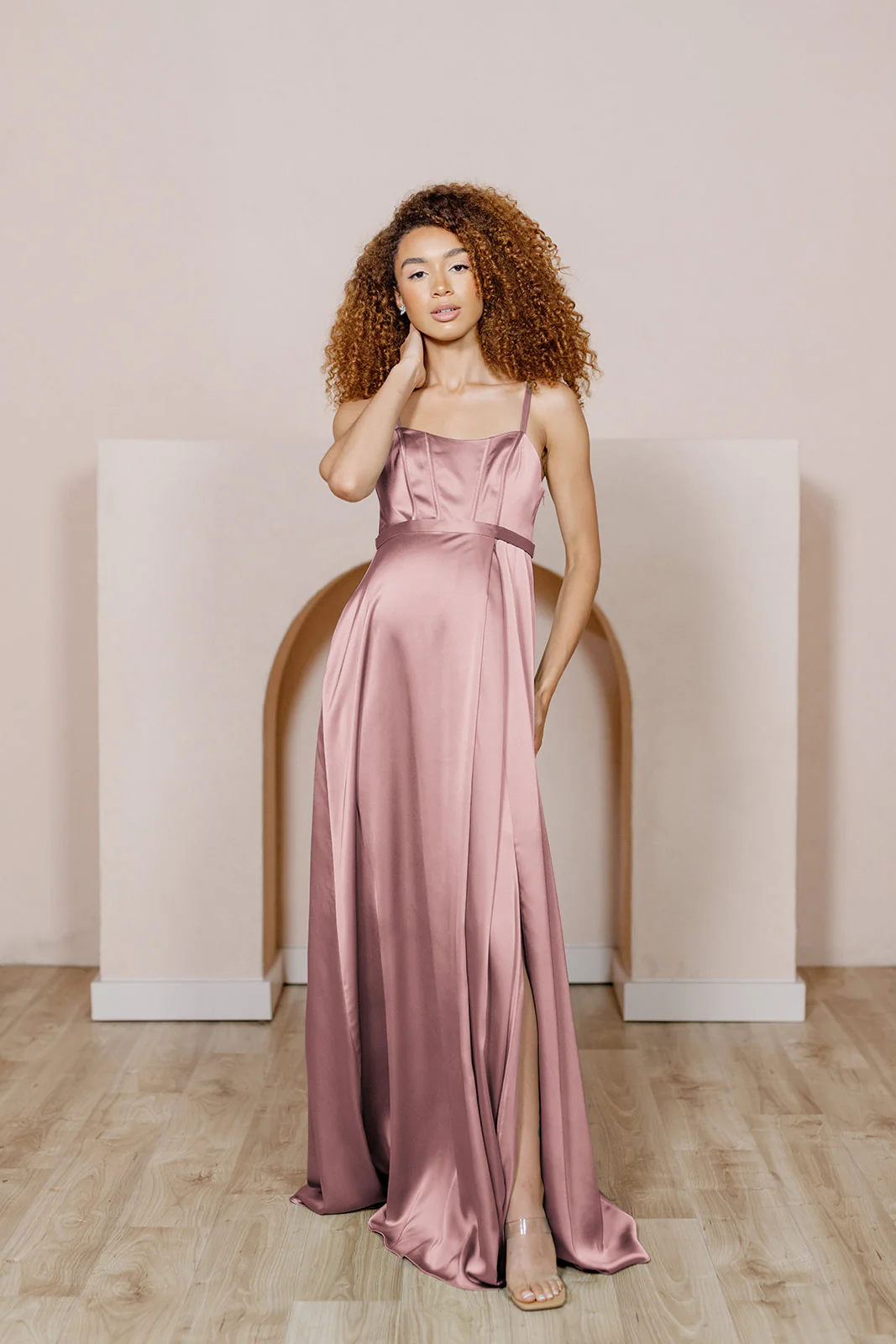 Maternity Nova Satin Dress | Made To Order - Image 19