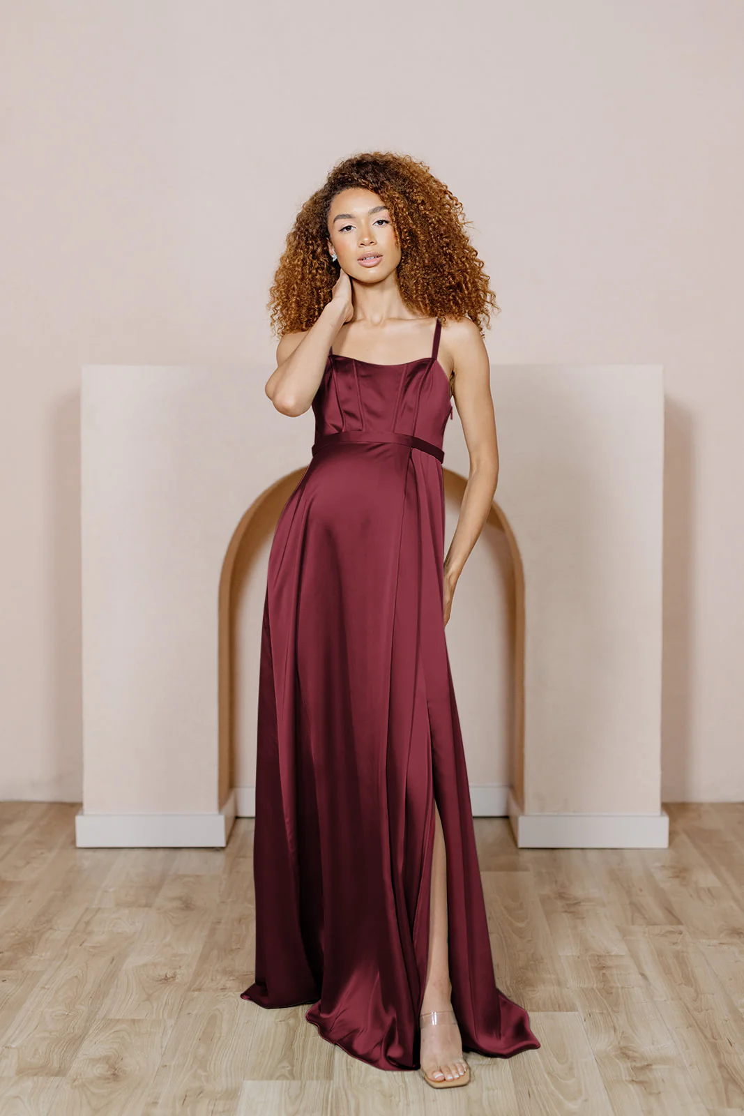Maternity Nova Satin Dress | Made To Order - Image 27