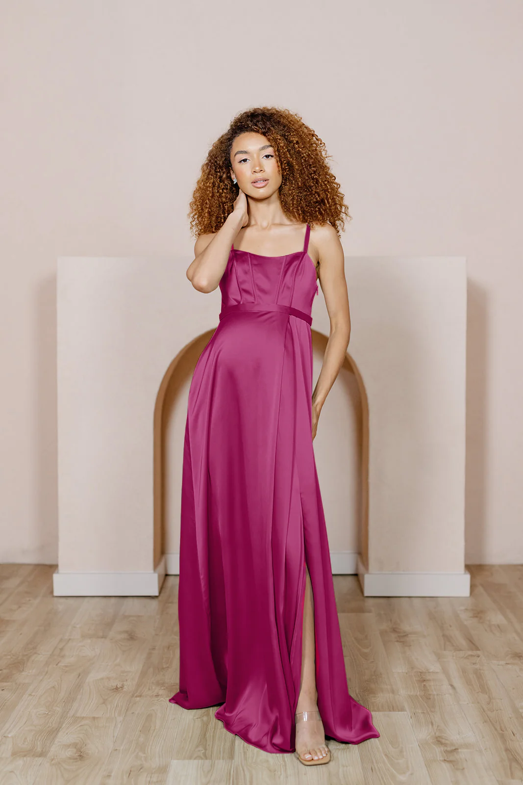 Maternity Nova Satin Dress | Made To Order - Image 35