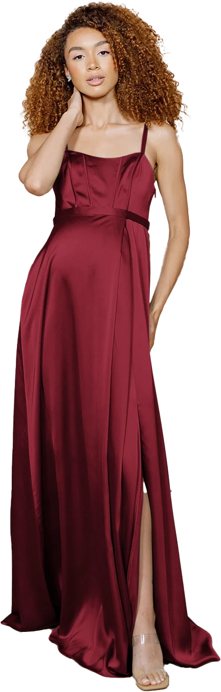 Maternity Nova Satin Dress | Made To Order - Image 61