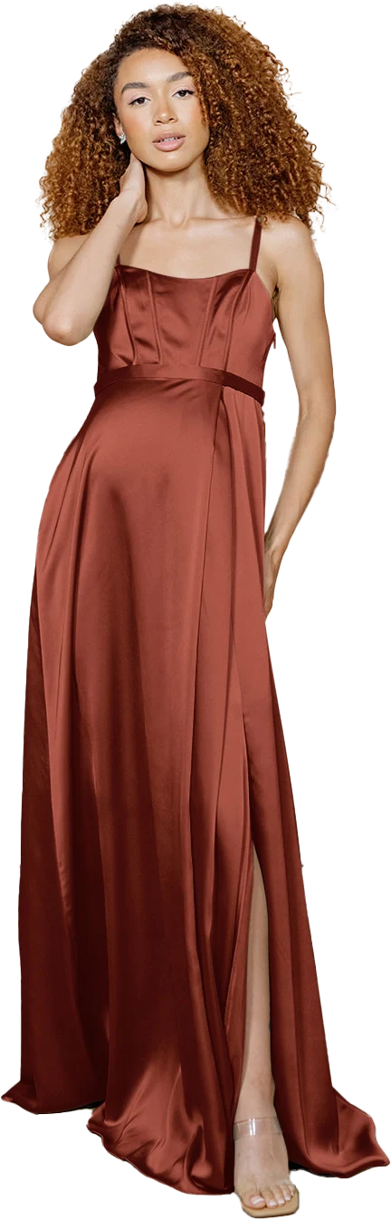 Maternity Nova Satin Dress | Made To Order - Image 62