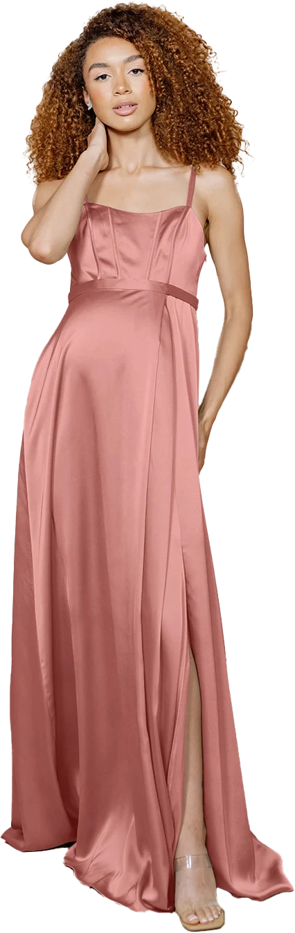 Maternity Nova Satin Dress | Made To Order - Image 66