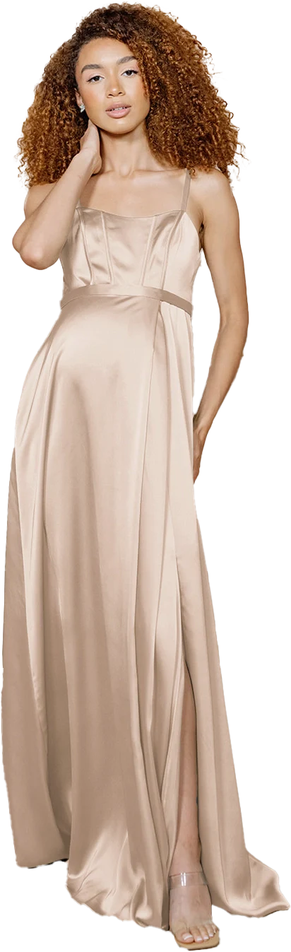 Maternity Nova Satin Dress | Made To Order - Image 74