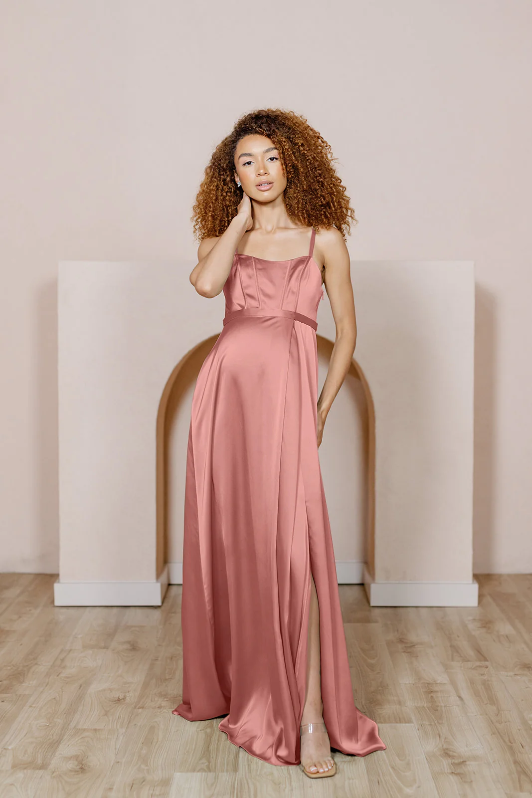 Maternity Nova Satin Dress | Made To Order - Image 9