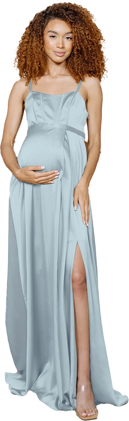 Maternity Nova Satin Dress | Made To Order - Image 99