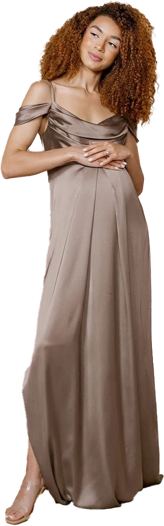 Maternity Sienna Satin Dress | Made To Order - Image 115