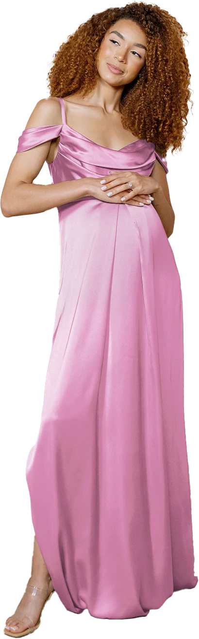 Maternity Sienna Satin Dress | Made To Order - Image 86