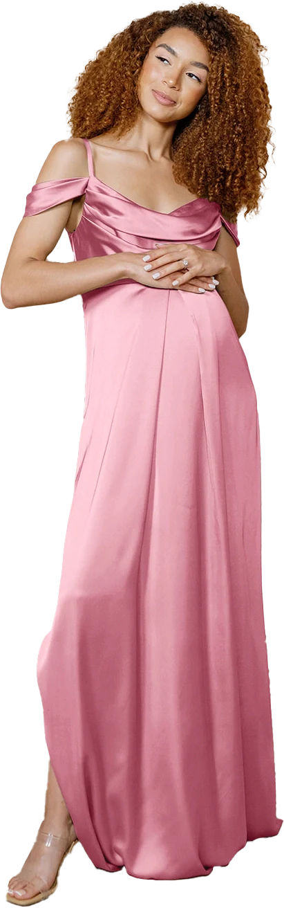 Maternity Sienna Satin Dress | Made To Order - Image 96