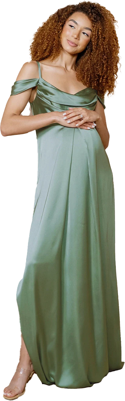 Maternity Sienna Satin Dress | Made To Order - Image 98