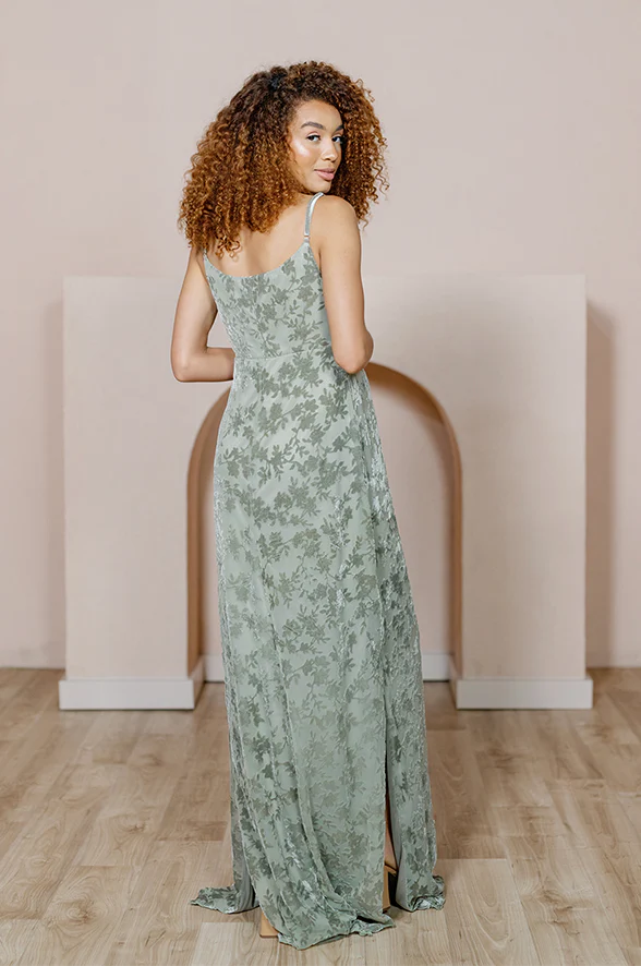 Maternity Skye Floral Burnout Velvet Dress | Made To Order - Image 14