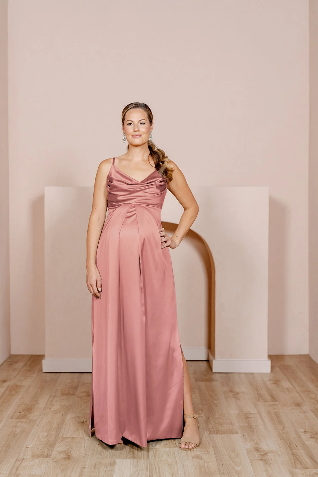 Maternity Skye Satin Dress | Made To Order - Image 11