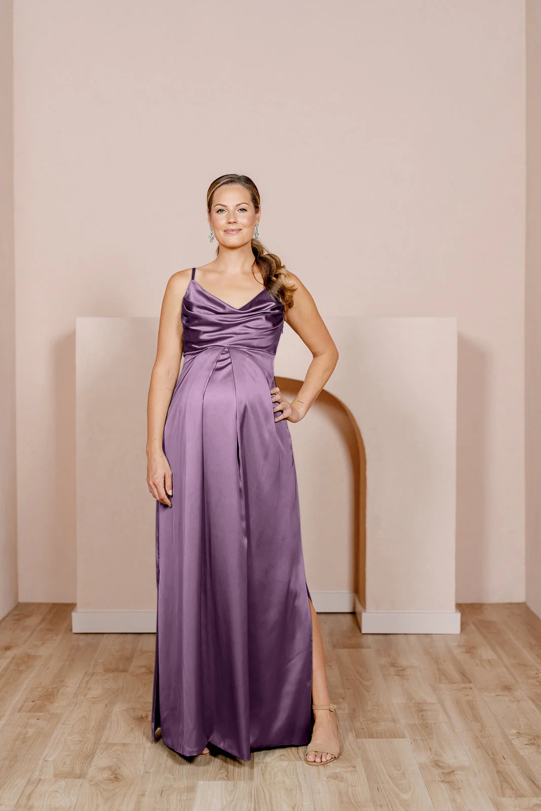 Maternity Skye Satin Dress | Made To Order - Image 12