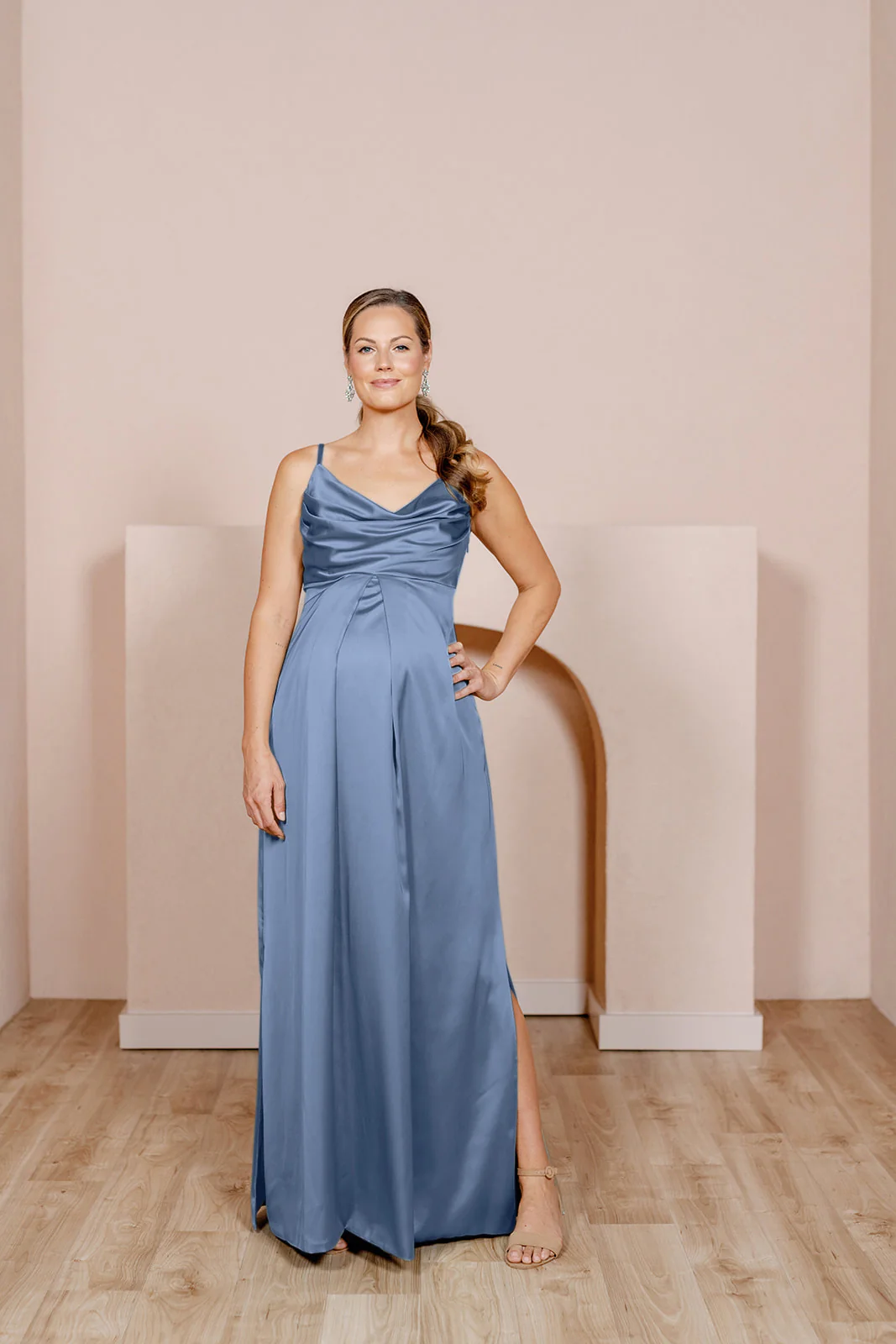 Maternity Skye Satin Dress | Made To Order - Image 15
