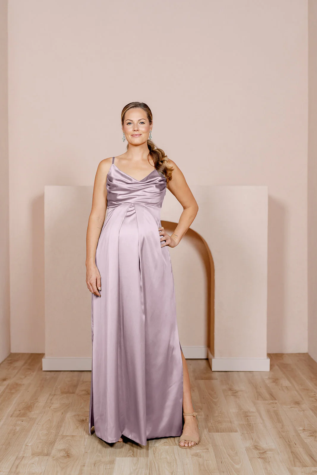 Maternity Skye Satin Dress | Made To Order - Image 17