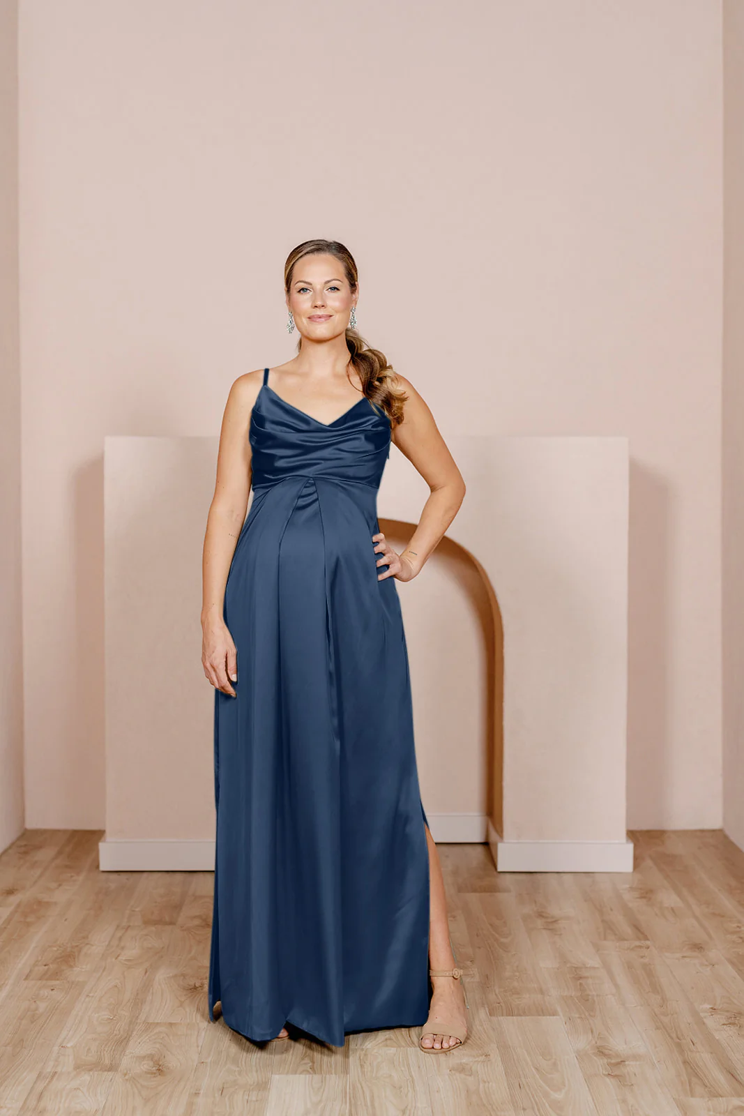 Maternity Skye Satin Dress | Made To Order - Image 18