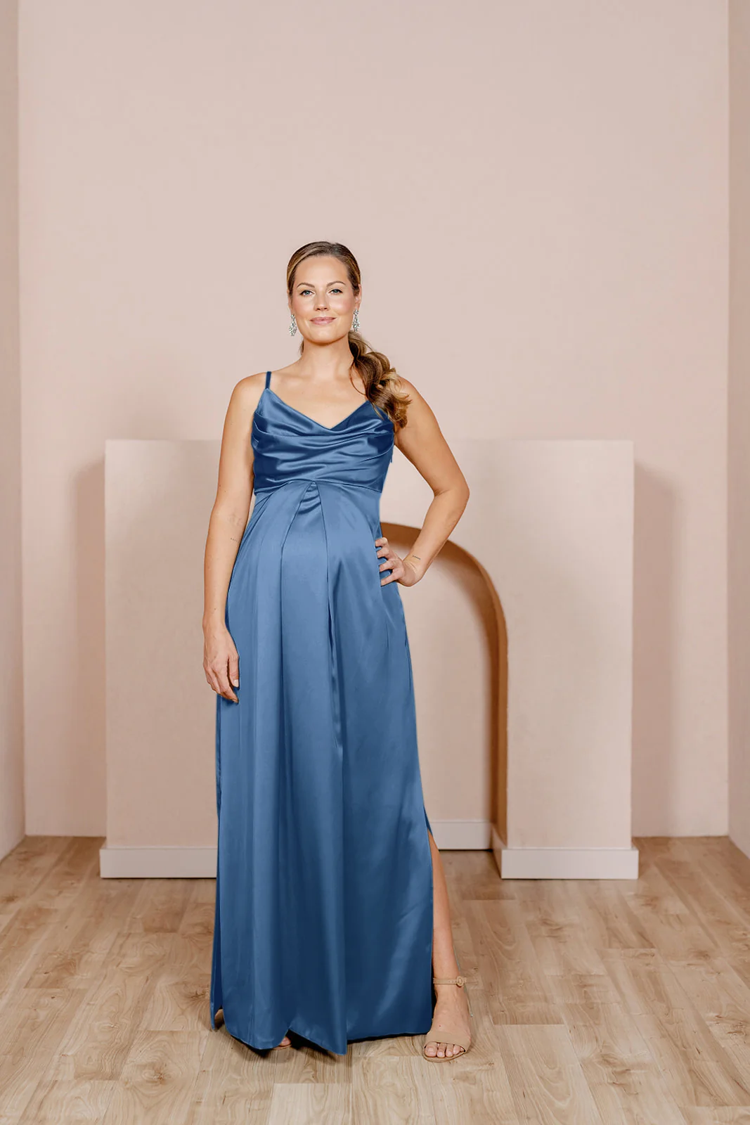 Maternity Skye Satin Dress | Made To Order - Image 19