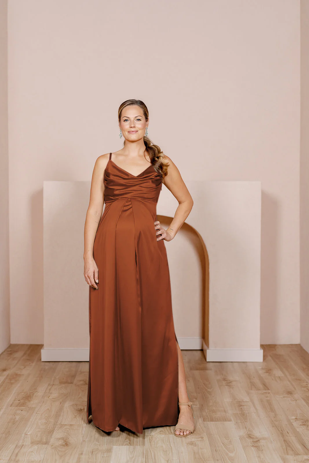 Maternity Skye Satin Dress | Made To Order - Image 22