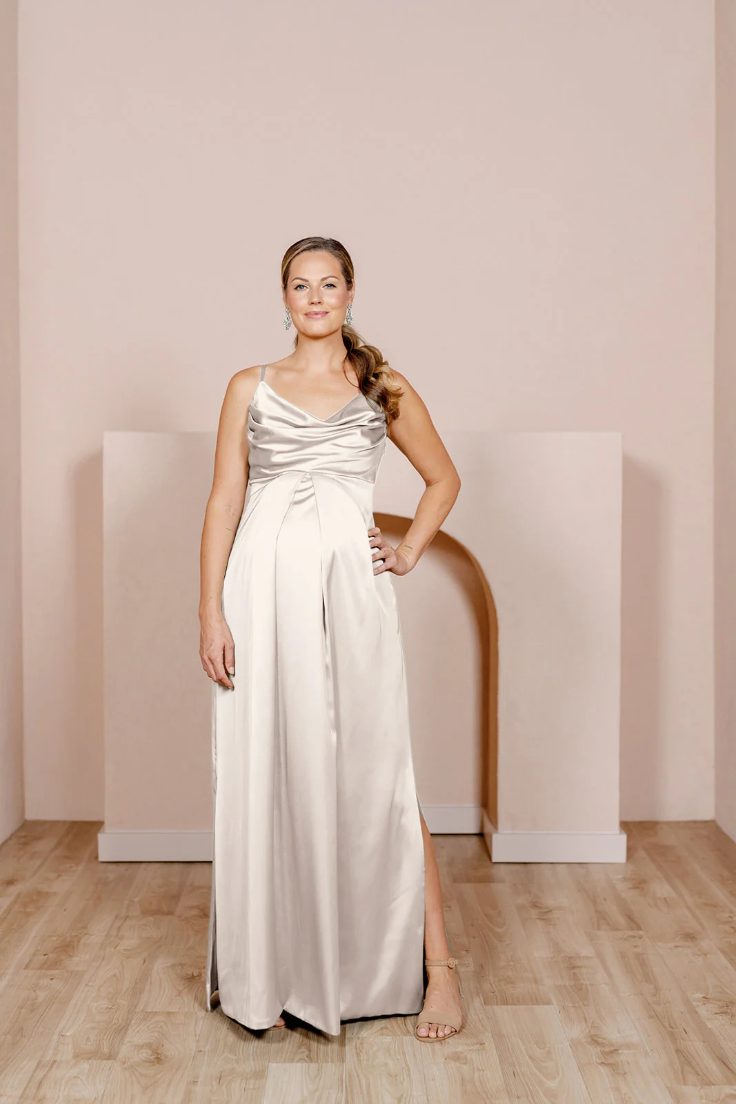 Maternity Skye Satin Dress | Made To Order - Image 24