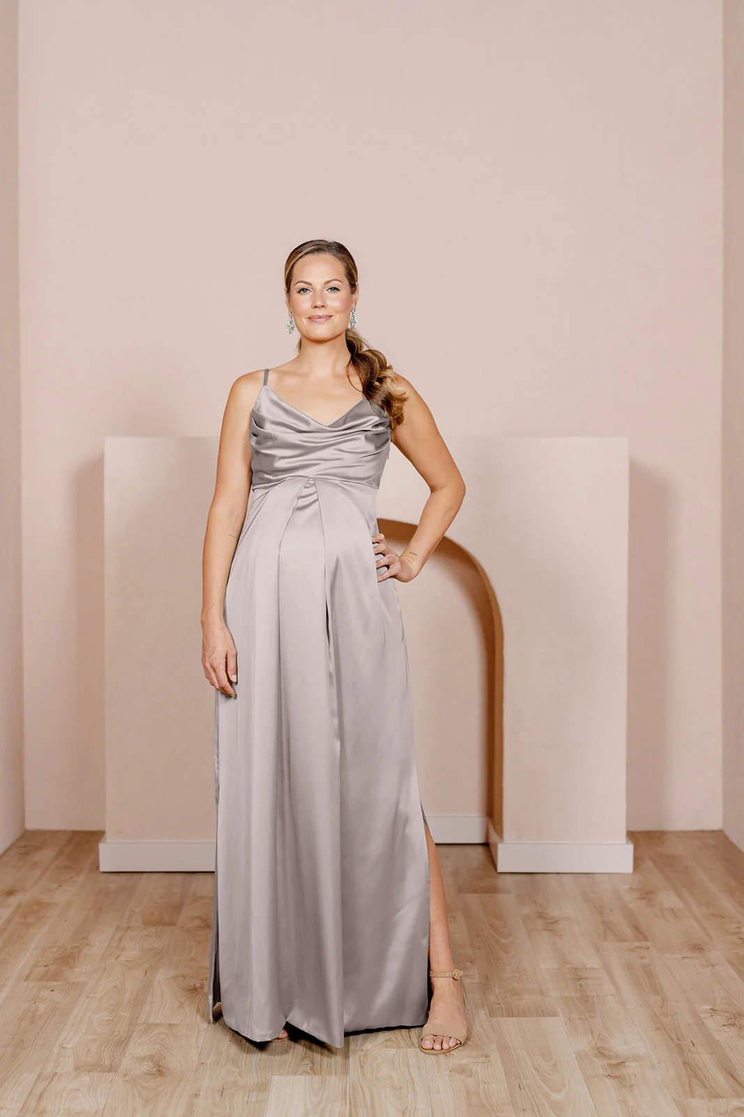 Maternity Skye Satin Dress | Made To Order - Image 25
