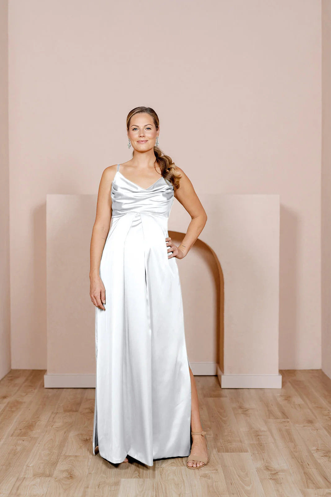 Maternity Skye Satin Dress | Made To Order - Image 27