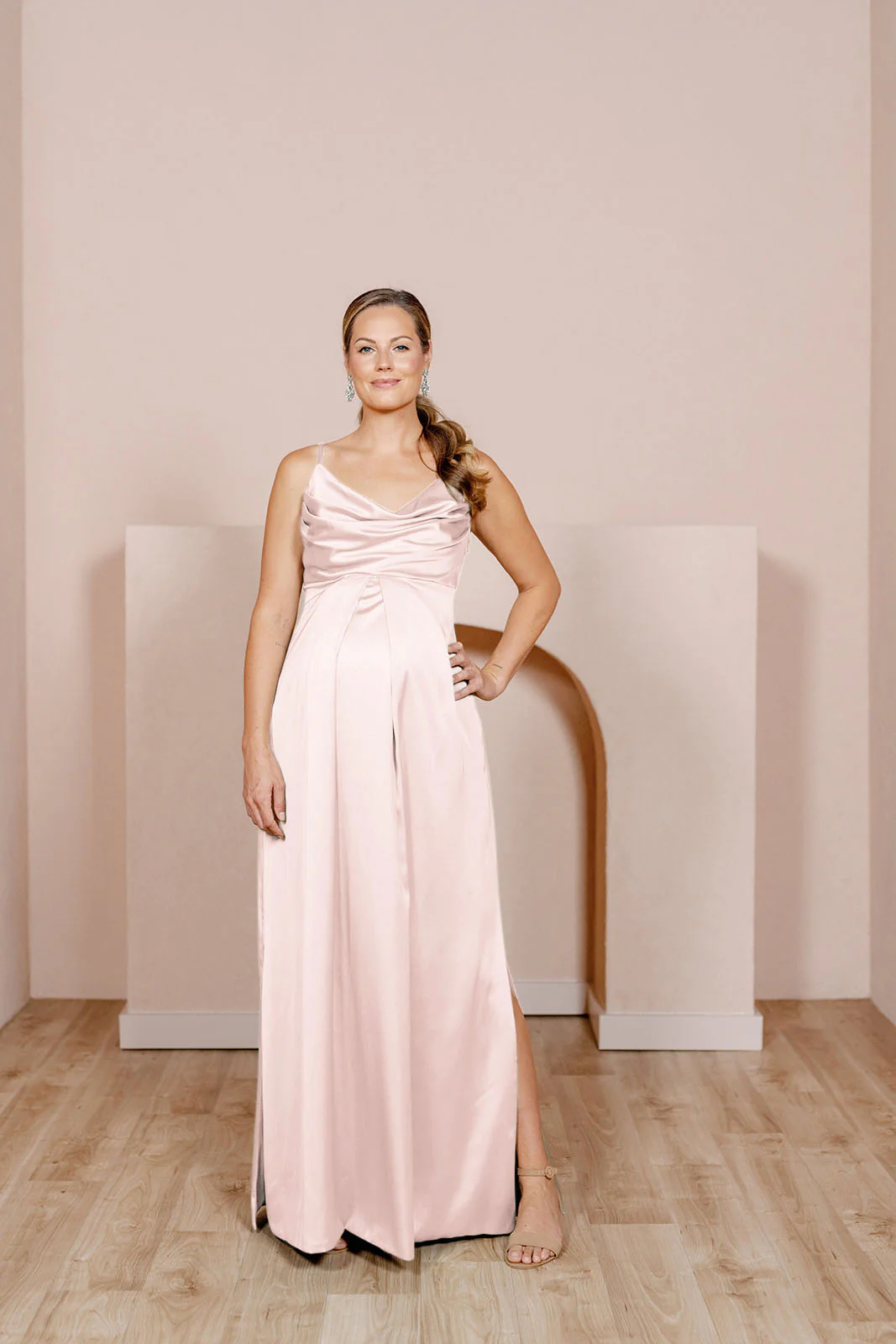 Maternity Skye Satin Dress | Made To Order - Image 28