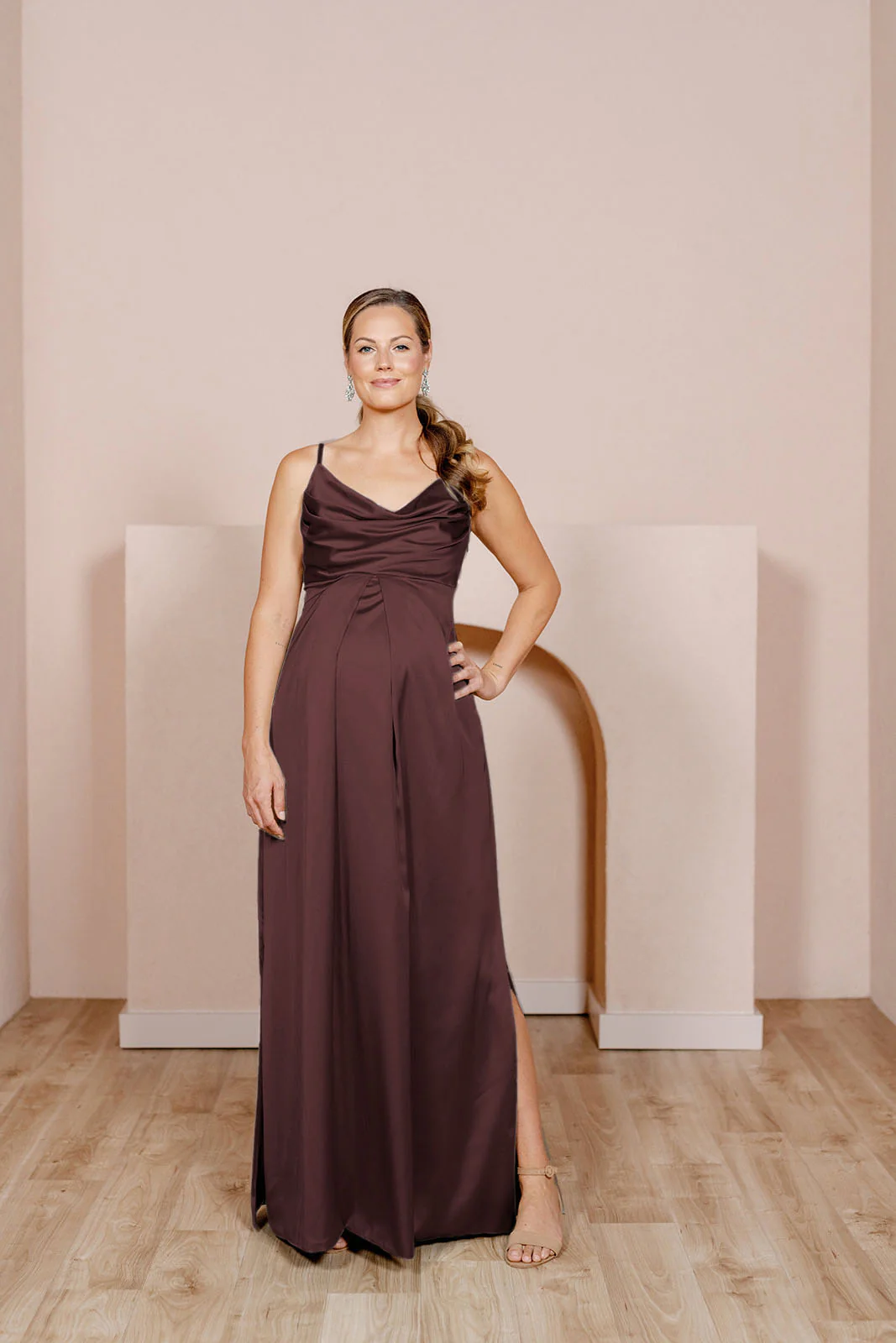 Maternity Skye Satin Dress | Made To Order - Image 32