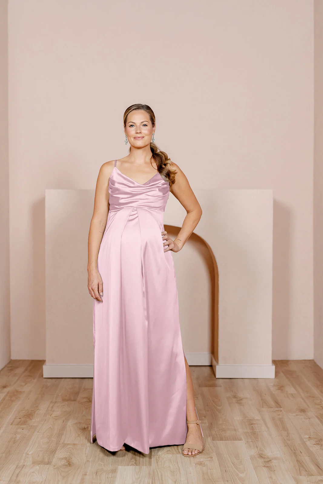 Maternity Skye Satin Dress | Made To Order - Image 34