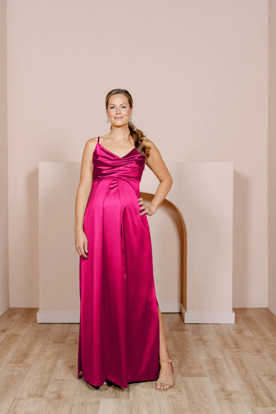 Maternity Skye Satin Dress | Made To Order - Image 35