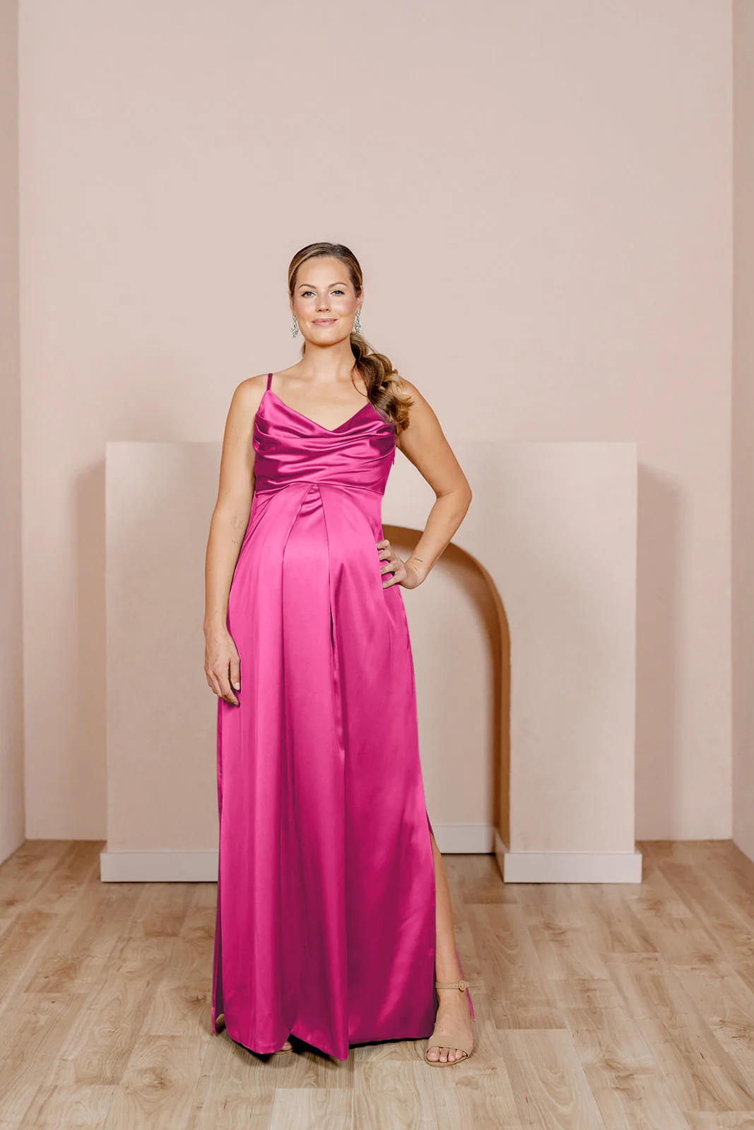 Maternity Skye Satin Dress | Made To Order - Image 36
