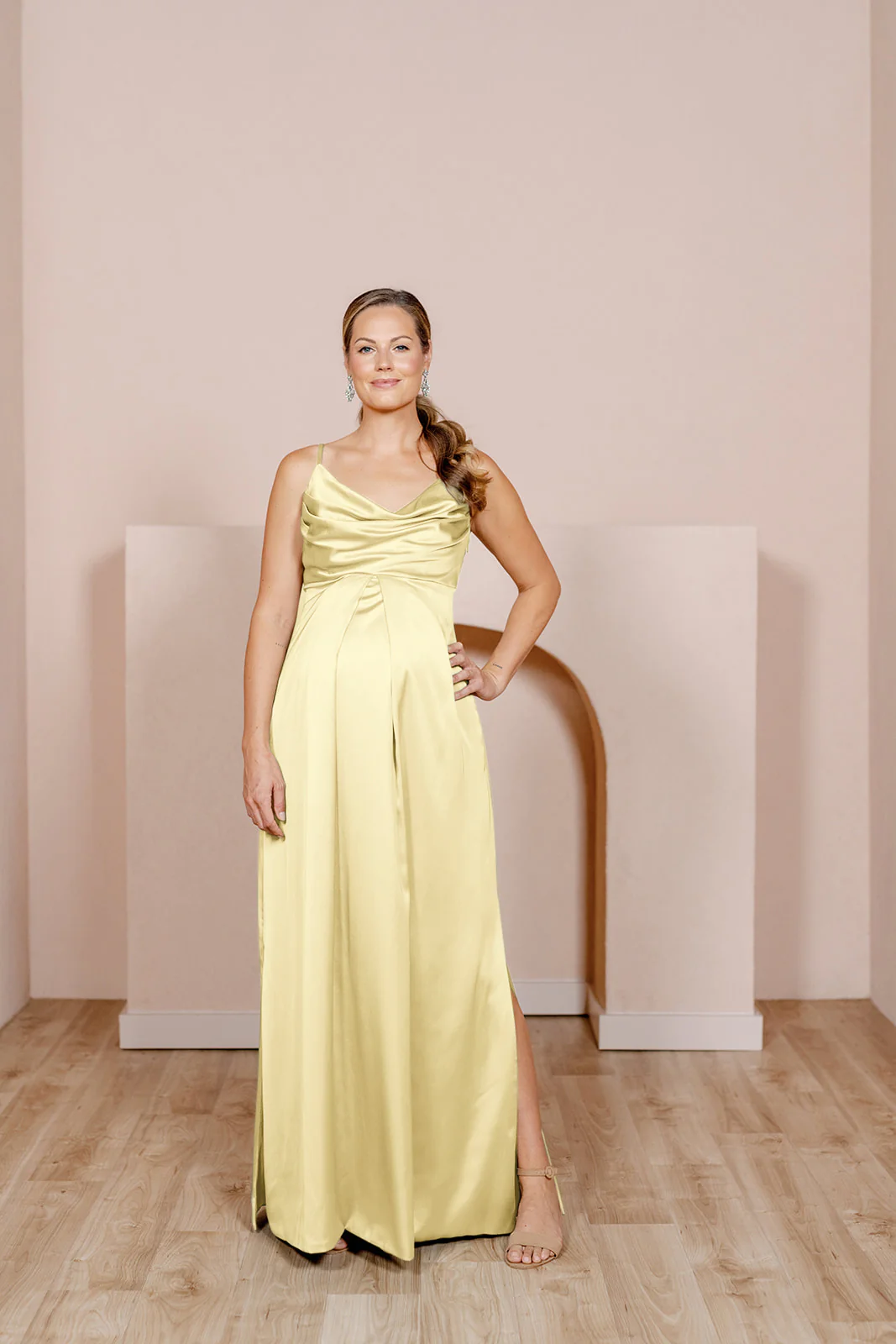 Maternity Skye Satin Dress | Made To Order - Image 39