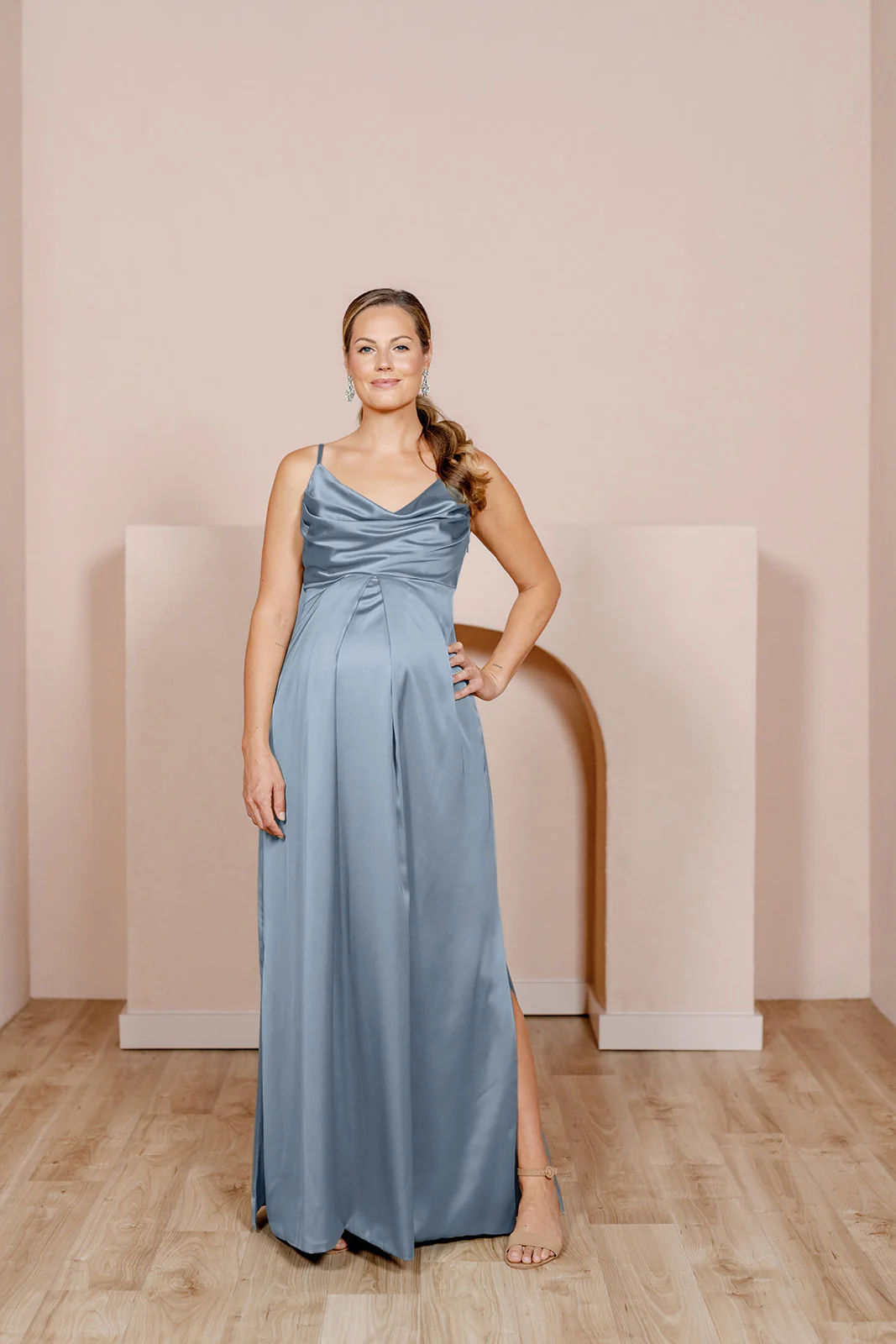 Maternity Skye Satin Dress | Made To Order - Image 40