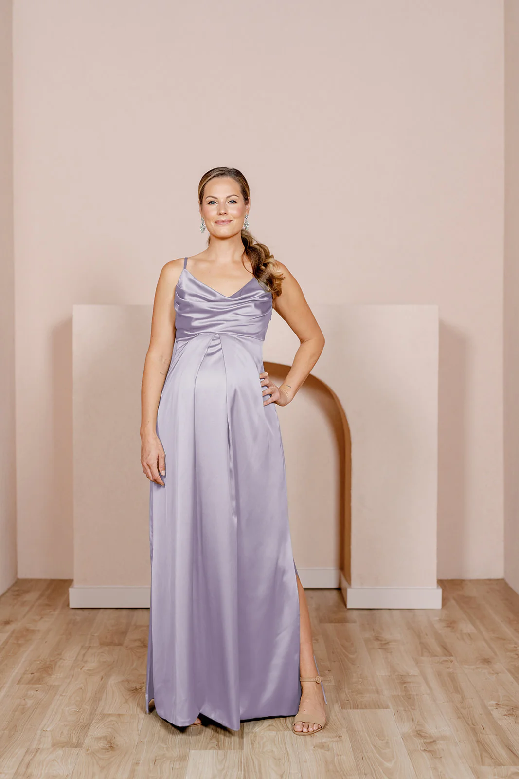 Maternity Skye Satin Dress | Made To Order - Image 41