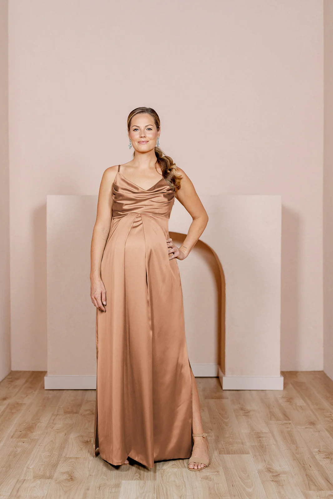 Maternity Skye Satin Dress | Made To Order - Image 47