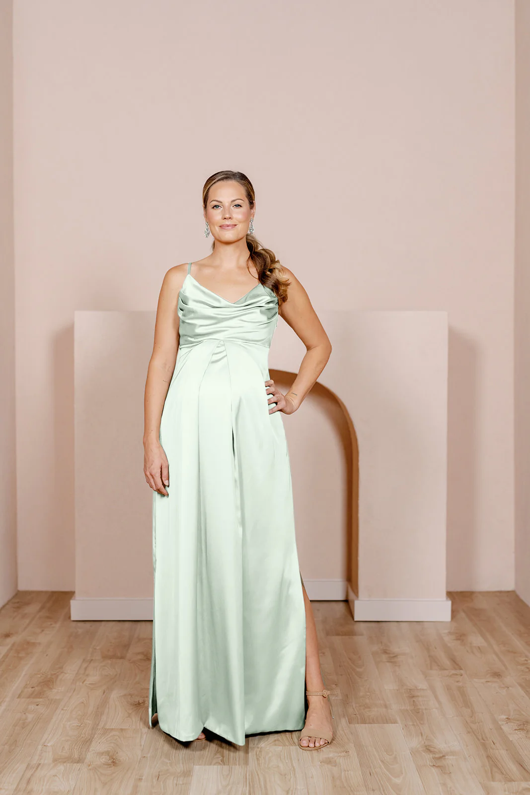 Maternity Skye Satin Dress | Made To Order - Image 48