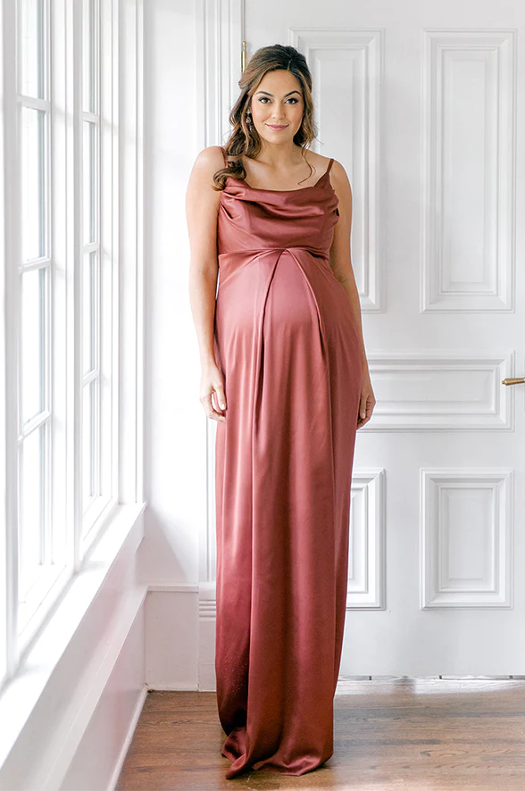 Maternity Skye Satin Dress | Made To Order - Image 5