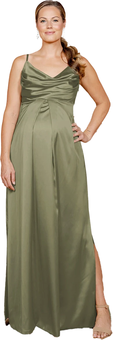 Maternity Skye Satin Dress | Made To Order - Image 57